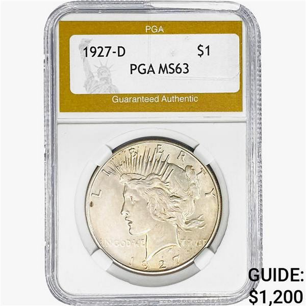 1927-D Silver Peace Dollar PGA MS63