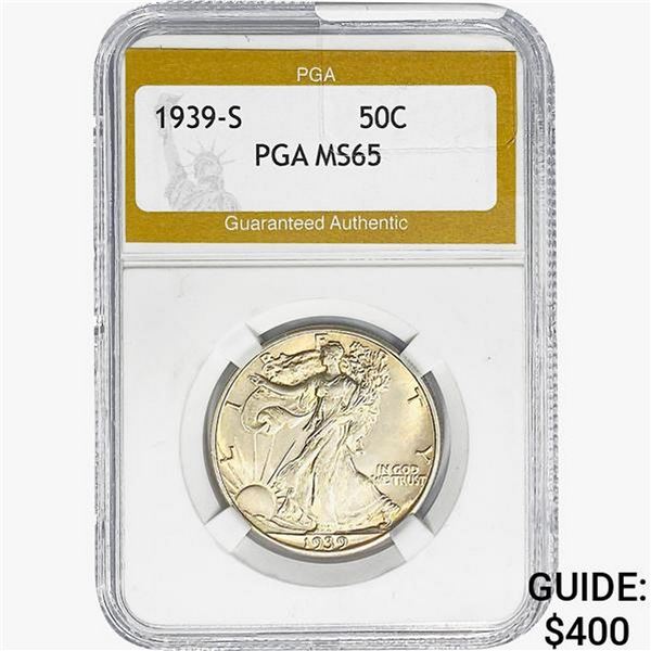 1939-S Walking Liberty Half Dollar PGA MS65