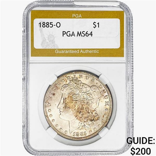 1885-O Morgan Silver Dollar PGA MS64