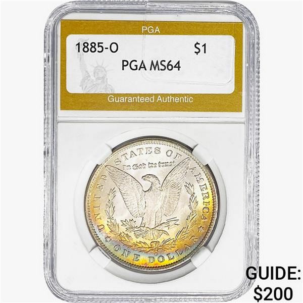 1885-O Morgan Silver Dollar PGA MS64