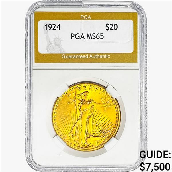1924 $20 Gold Double Eagle PGA MS65