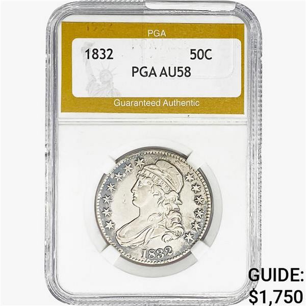 1832 Capped Bust Half Dollar PGA AUS8