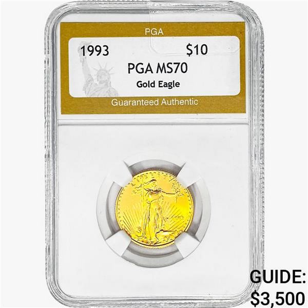 1993 0.25 oz Gold $10 AGE PGA MS70