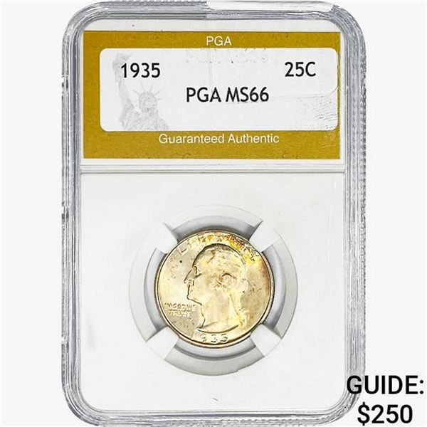 1935 Washington Silver Quarter PGA MS66