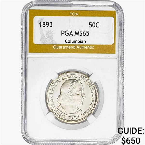 1893 Columbian Expo Half Dollar PGA MS65