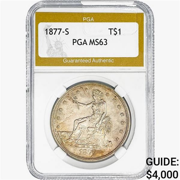 1877-S Silver Trade Dollar PGA MS63