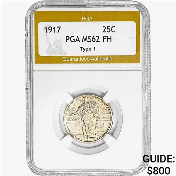 1917 Standing Liberty Quarter PGA MS62 FH TY 1