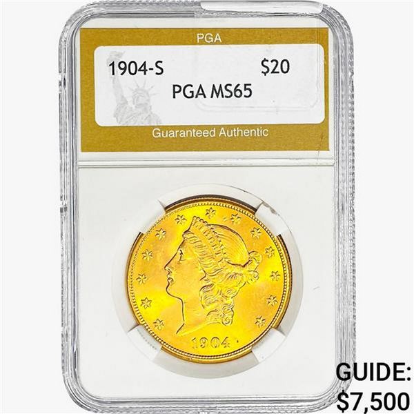 1904-S $20 Gold Double Eagle PGA MS50