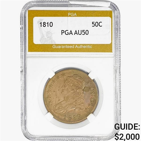 1810 Draped Bust Half Dollar PGA AU50