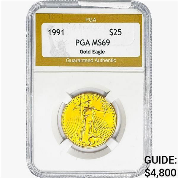 1991 0.50 oz Gold $25 AGE PGA MS69