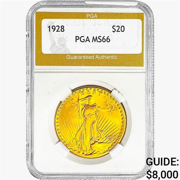 1928 $20 Gold Double Eagle PGA MS66