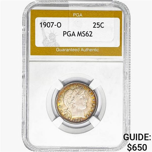 1907-O Barber Quarter PGA MS62