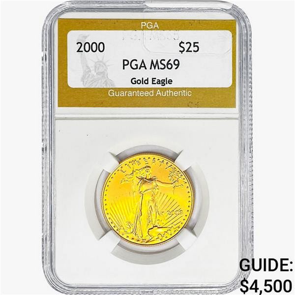 2000 0.50 oz Gold $25 AGE PGA MS69