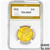 Image 1 : 1932 $10 Gold Eagle PGA MS65