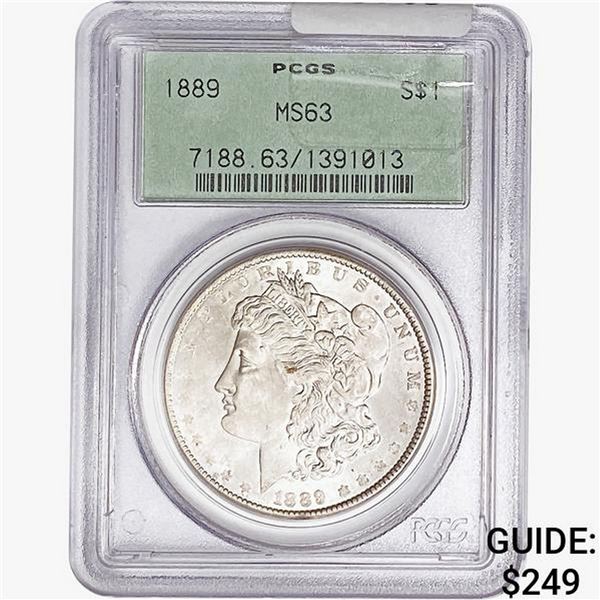1889 Morgan Silver Dollar PCGS MS63
