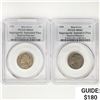 Image 1 : 1958 Set [2] Jefferson Nickel PCGS MS62 Mint Error