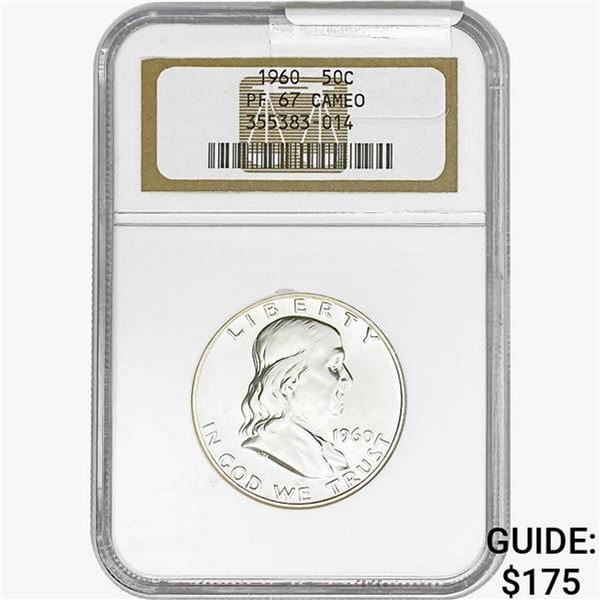 1960 Franklin Half Dollar NGC PF67 Cameo
