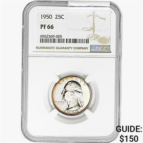 1950 Washington Silver Quarter NGC PF66