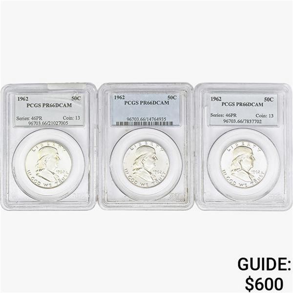 [3] 1962 Franklin Half Dollar PCGS PR66 DCAM