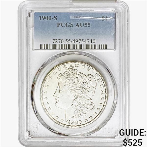 1900-S Morgan Silver Dollar PCGS AU55