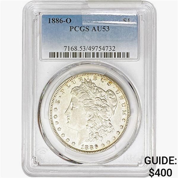 1886-O Morgan Silver Dollar PCGS AU53