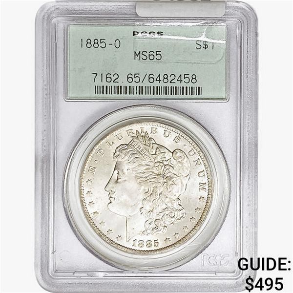 1885-O Morgan Silver Dollar PCGS MS65