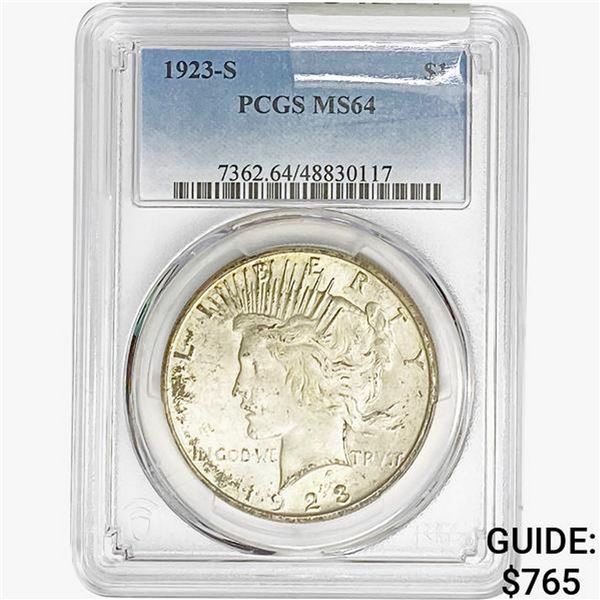 1923-S Morgan Silver Dollar PCGS MS64
