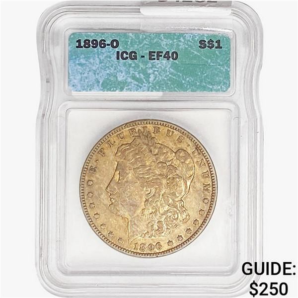 1896-O Morgan Silver Dollar ICG EF40