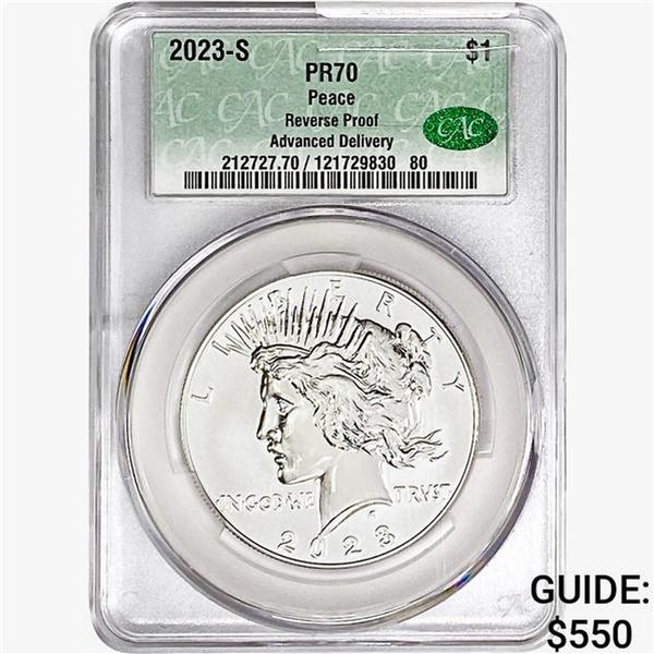 2023-S Silver Peace Dollar CAC PR70