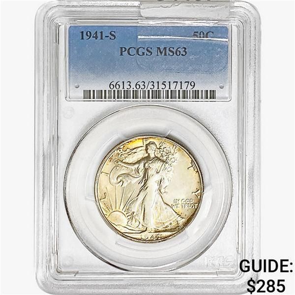 1941-S Walking Liberty Half Dollar PCGS MS63