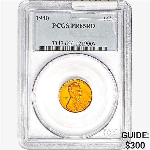 1940 Wheat Cent PCGS PR65 RD