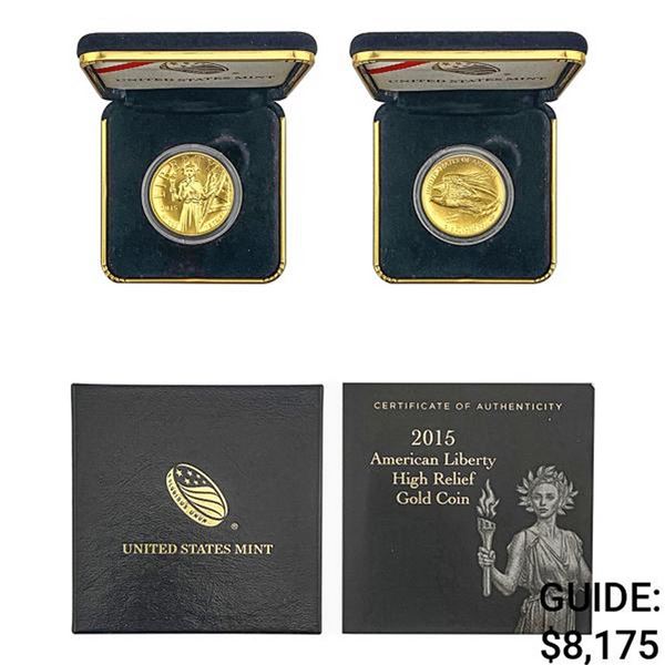 2015 1oz Gold U.S. Mint $100 American Liberty   HR