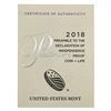 Image 5 : 2018 1oz Pt. U.S. Mint $100 Declaration of Independence