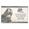 Image 4 : [5 Coin] 2008 U.S. Mint 50 State 25C Silver PF Set