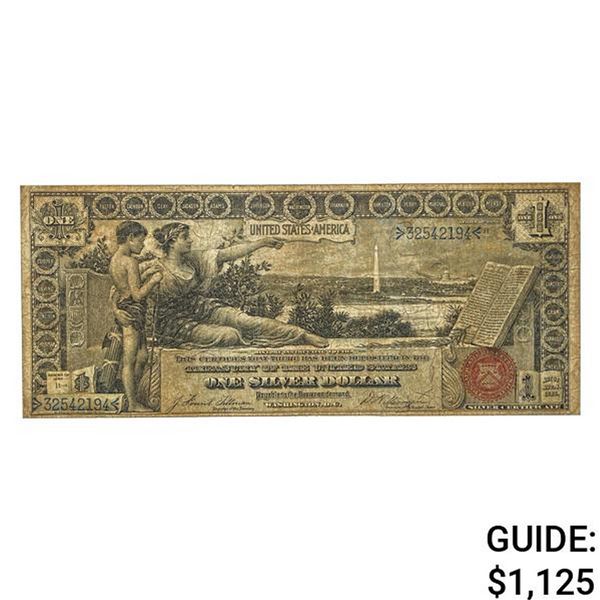 FR 224 1896 $1 EDUCATIONAL SILVER CERTIFICATE VF