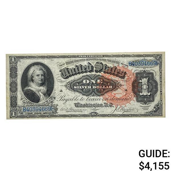 FR. 218 1886 $1 MARTHA SILVER CERTIFICATE AU