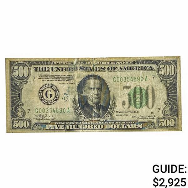 FR. 2202-G 1934-A $500 FRN CHICAGO, IL