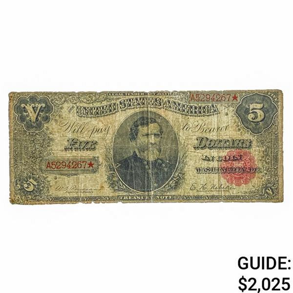 FR. 361 1890 $5 THOMAS ORNATE TREASURY NOTE