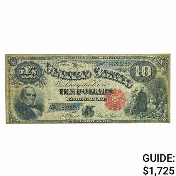 FR. 113 1880 $10 JACKASS LEGAL TENDER USN VF