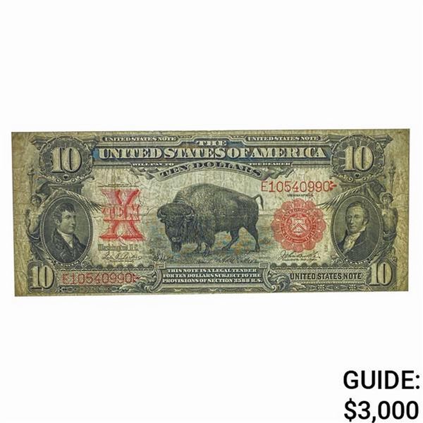 FR. 119 1901 $10 BISON LEGAL TENDER USN VF