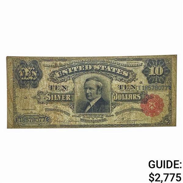 1891 $10 TOMBSTONE SILVER CERTIFICATE
