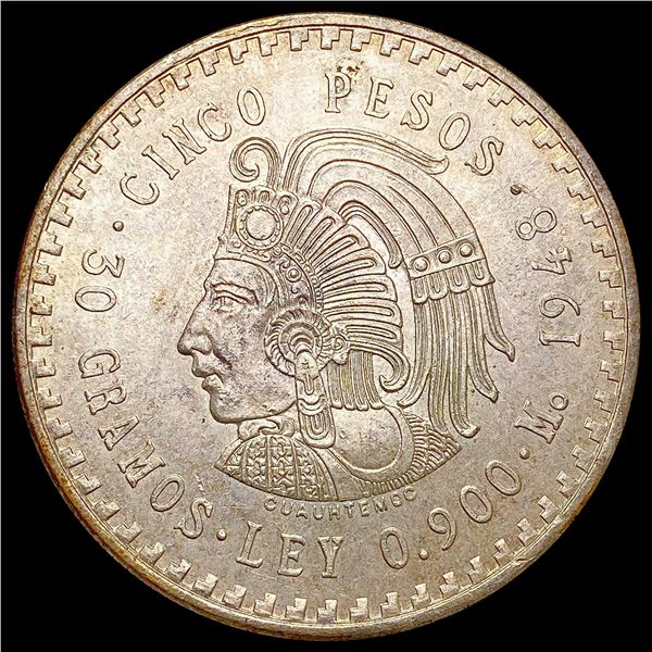 1948 Mexico Cinco Pesos CHOICE AU