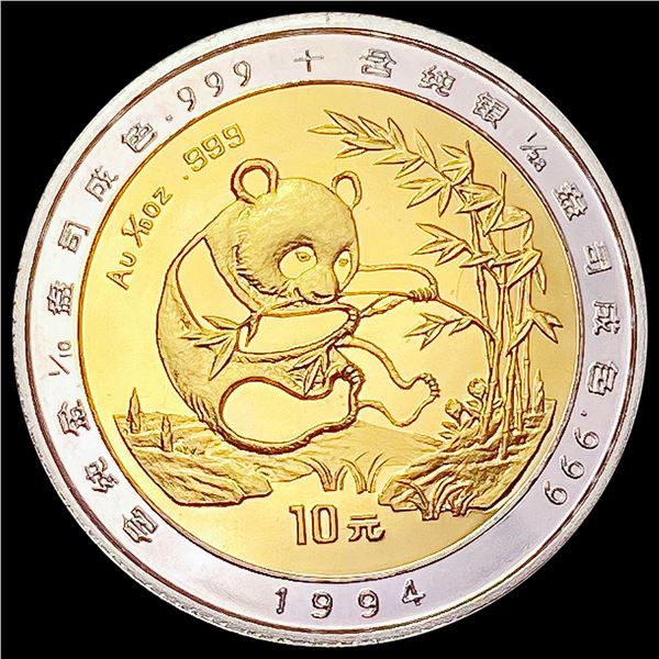 1994 1/10 Oz Gold Panda GEM PROOF