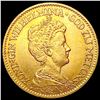 1911 Netherlands 10 Gulden .1947oz Gold UNCIRCULATED