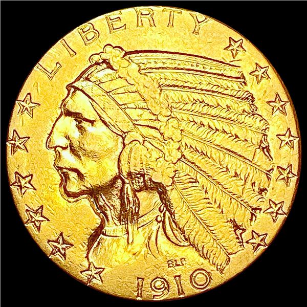 1910 $5 Gold Half Eagle CLOSELY UNCIRCULATED