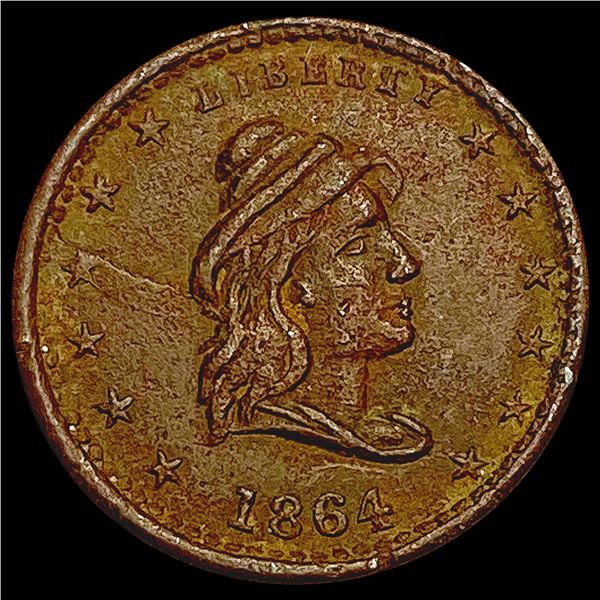 1864 Civil War Token LIGHTLY CIRCULATED