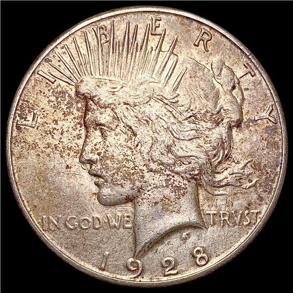 1928-S Silver Peace Dollar CHOICE AU