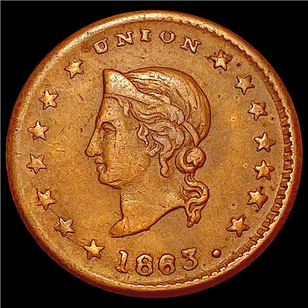1863 Civil War Token LIGHTLY CIRCULATED