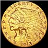 Image 1 : 1913 $2.50 Gold Quarter Eagle CLOSELY UNCIRCULATED