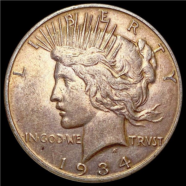 1934-D Silver Peace Dollar CHOICE AU